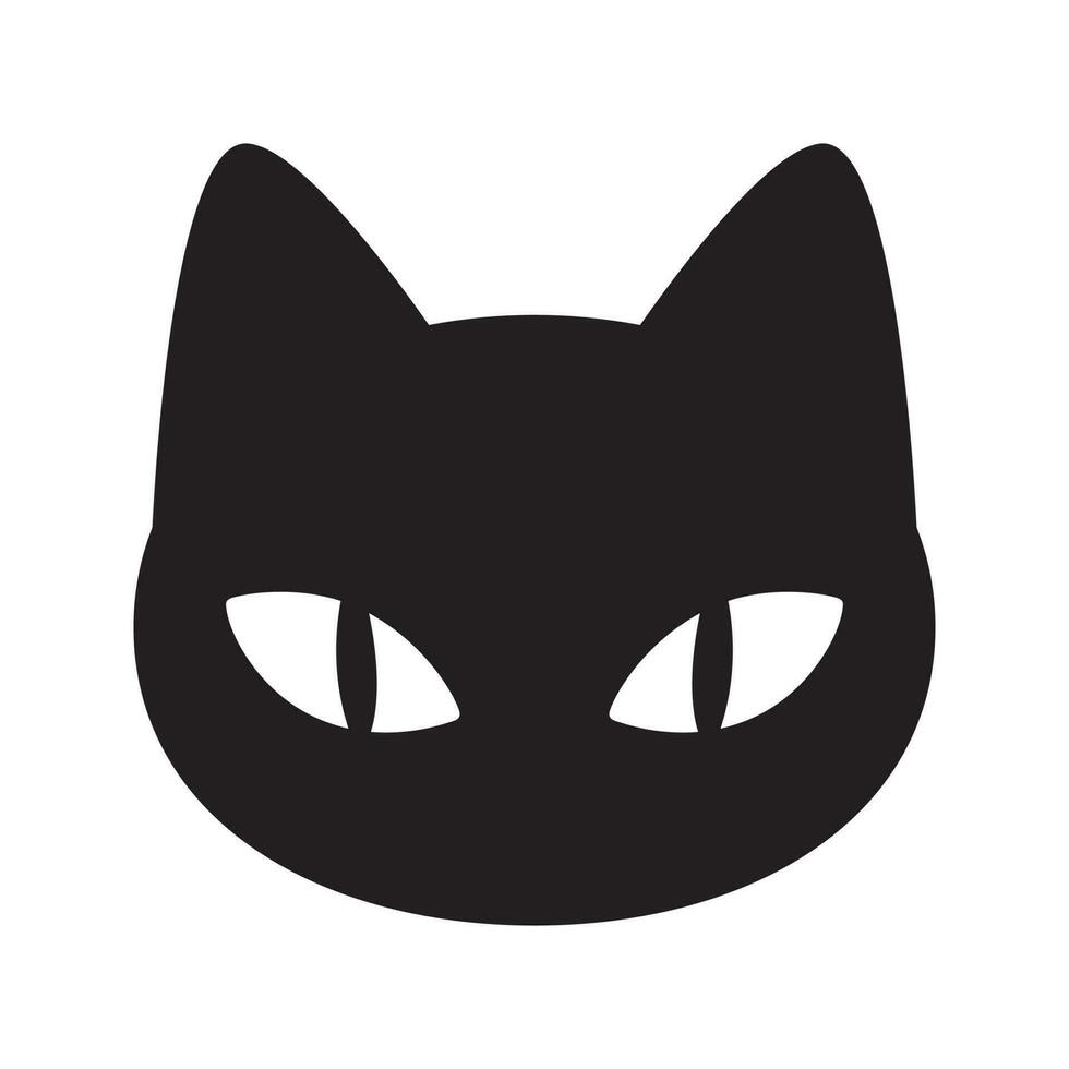 Katze Vektor Kätzchen Kattun Symbol Logo Karikatur Illustration Halloween Symbol Zeichen