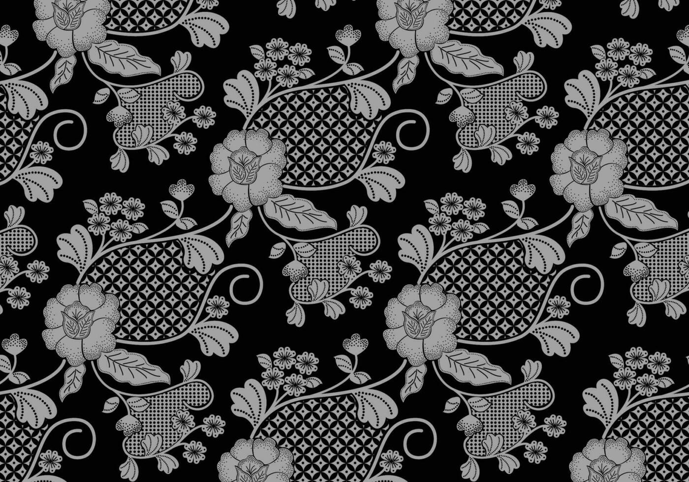 Batik Muster indonesisch ist ein Technik von wachsbeständig Färberei angewendet zu ganze Tuch, oder Stoff gemacht mit diese Technik entstanden von Indonesien. Batik ist gemacht entweder durch Zeichnung Punkte und Linien vektor