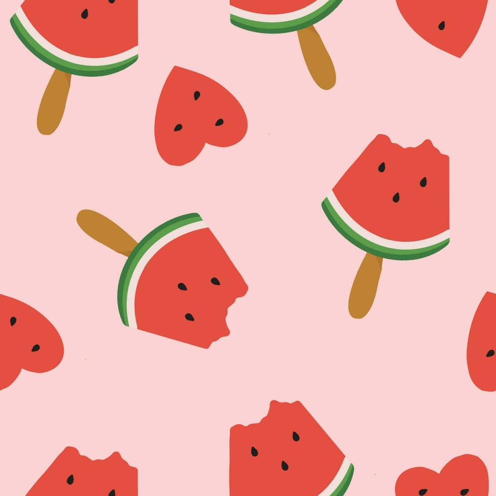 vattenmelon sömlös mönster. Häftigt abstrakt och frukt design begrepp. för mode tyger, barn kläder, Hem dekor, kviltning, t-shirts, kort och mallar, klippbok och Övrig digital behov vektor