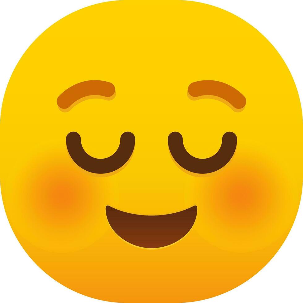 wiedererlebt Emoticon Gesicht Vektor