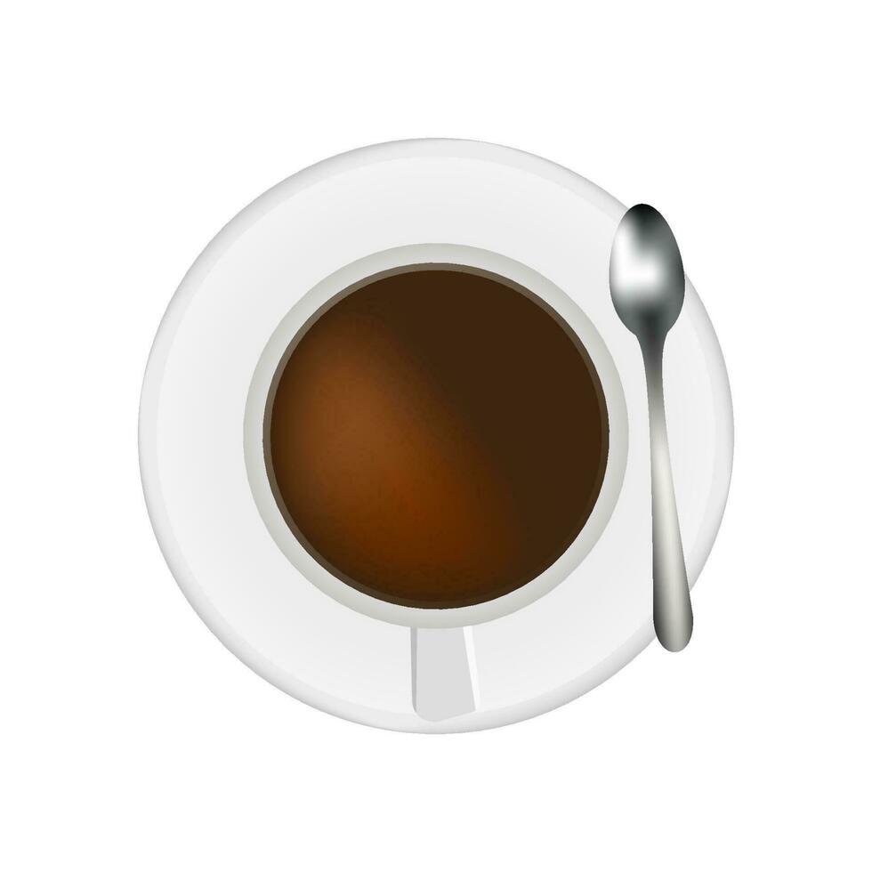 Kaffee Tasse suchen oben vektor