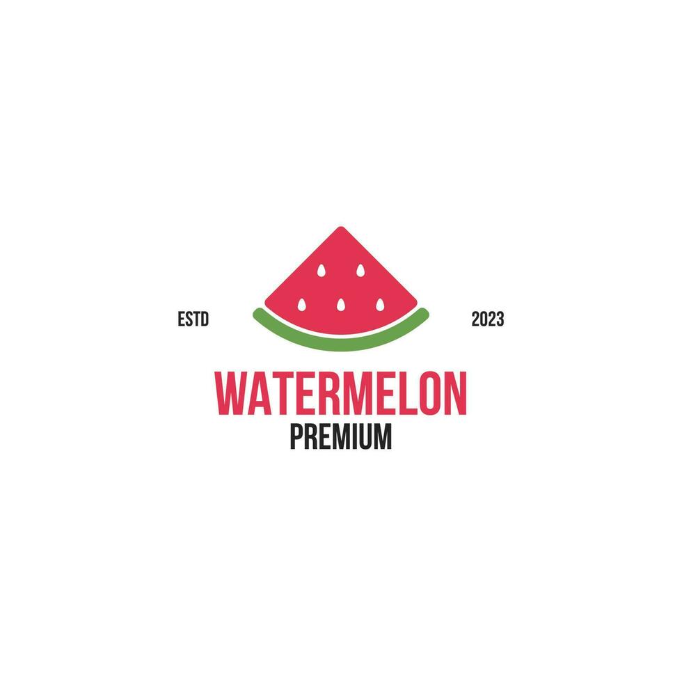 kreativ Wassermelone Logo gut zum frisch organisch Obst Produkt Design Vektor Illustration