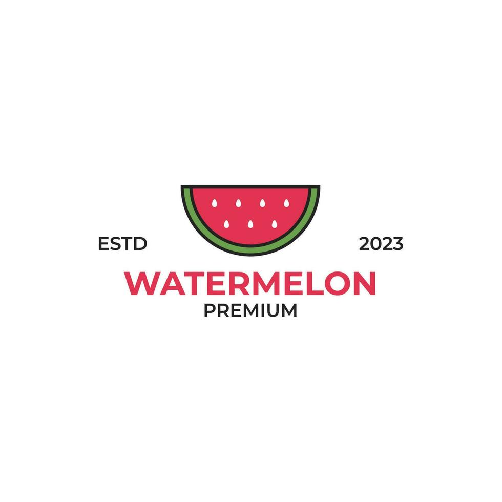 kreativ Wassermelone Logo gut zum frisch organisch Obst Produkt Design Vektor Illustration