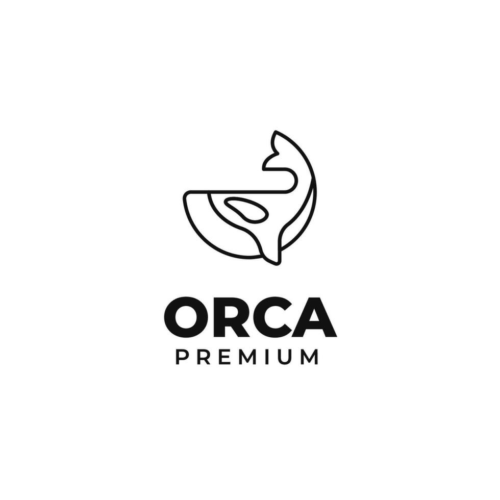 eben Orca Wal Logo Design Vektor Konzept Illustration Idee