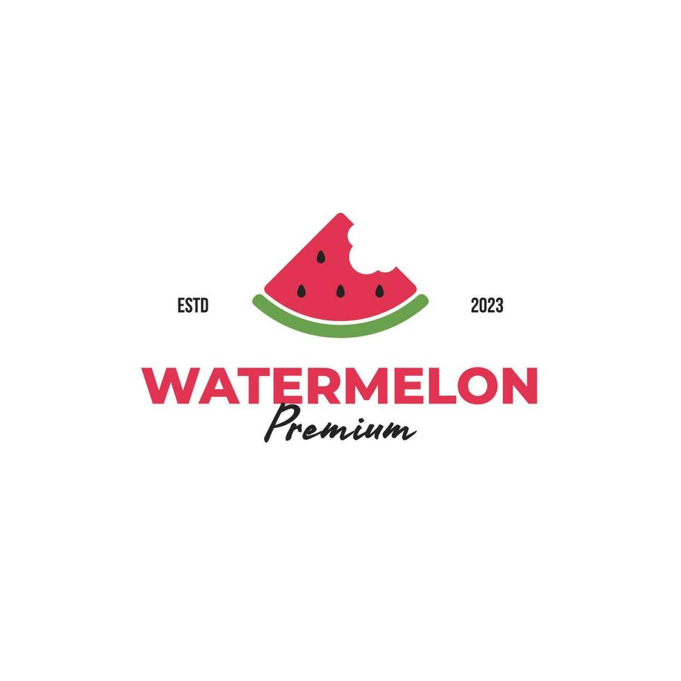 kreativ Wassermelone Logo gut zum frisch organisch Obst Produkt Design Vektor Illustration