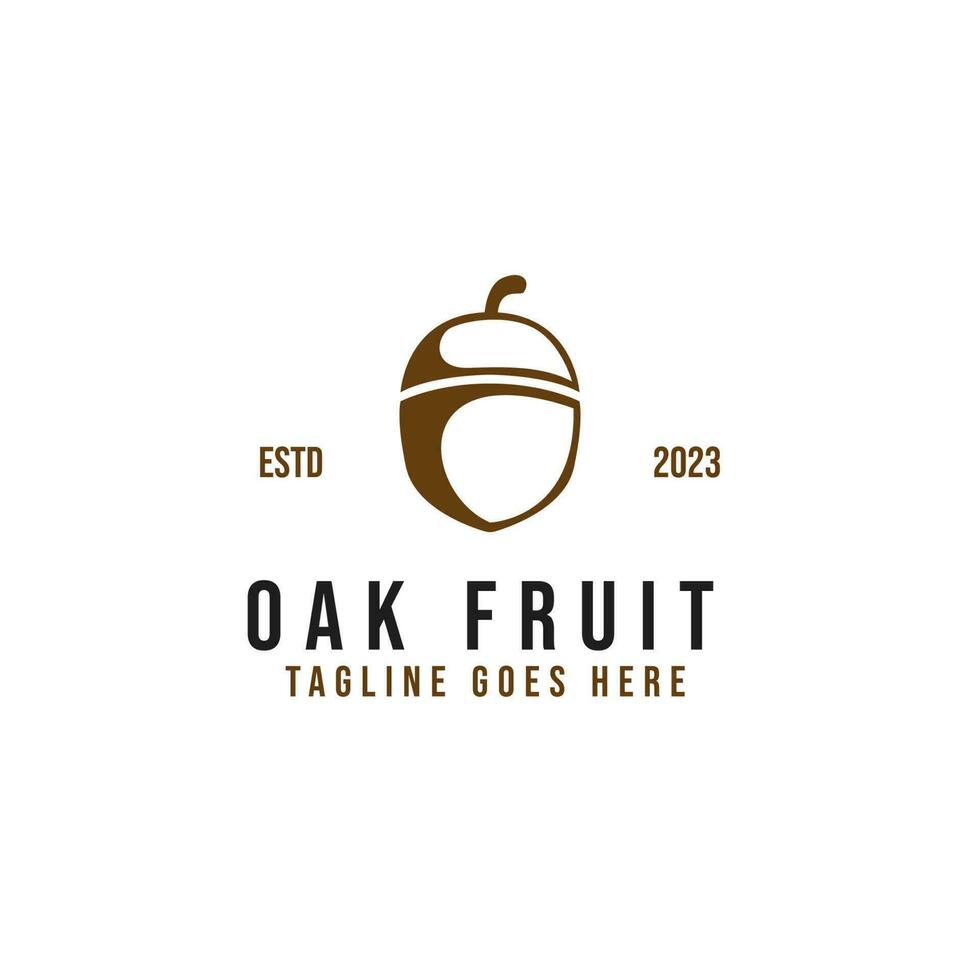 kreativ Eiche Obst Logo Design Vektor Konzept Illustration Idee