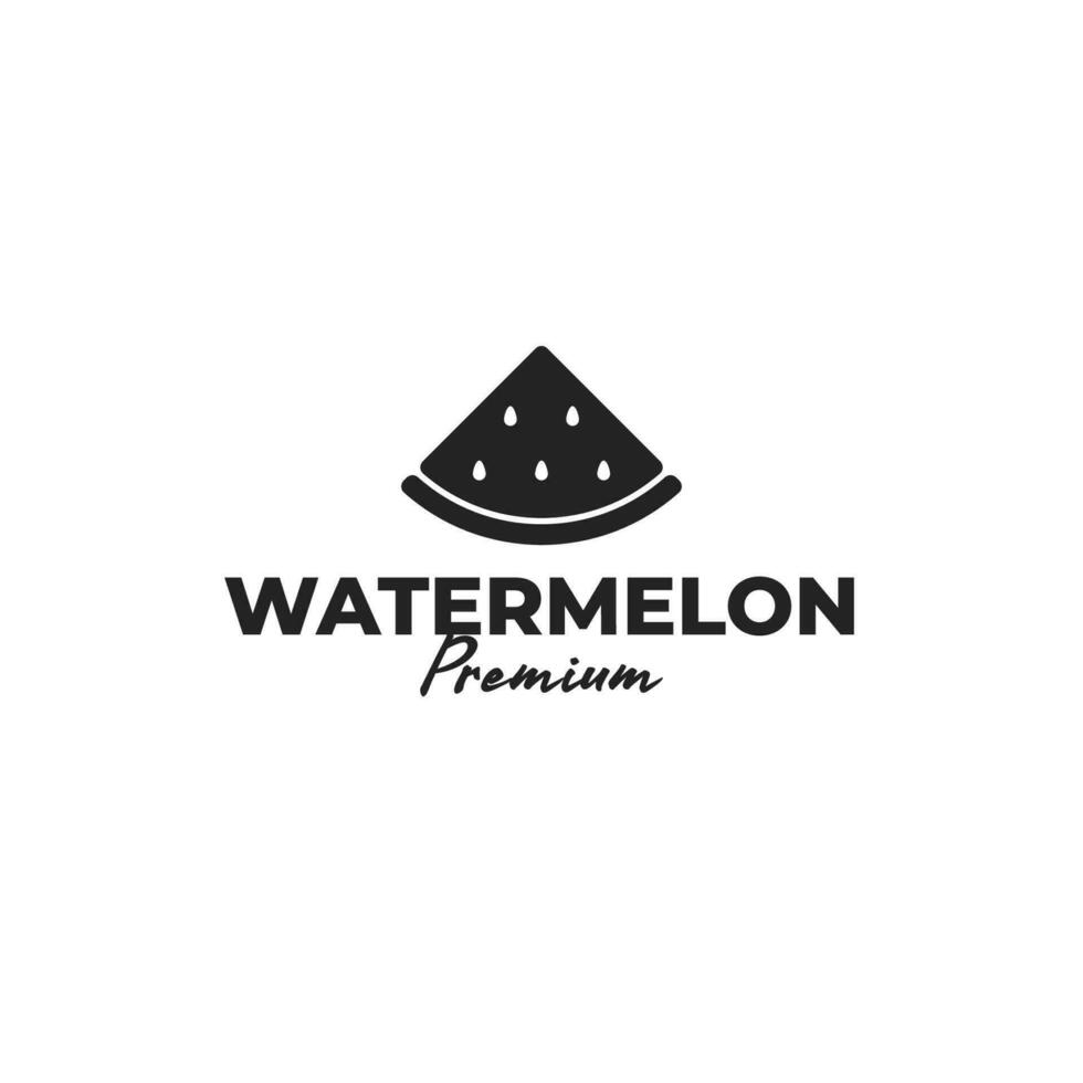kreativ vattenmelon logotyp Bra för färsk organisk frukt produkt design vektor illustration