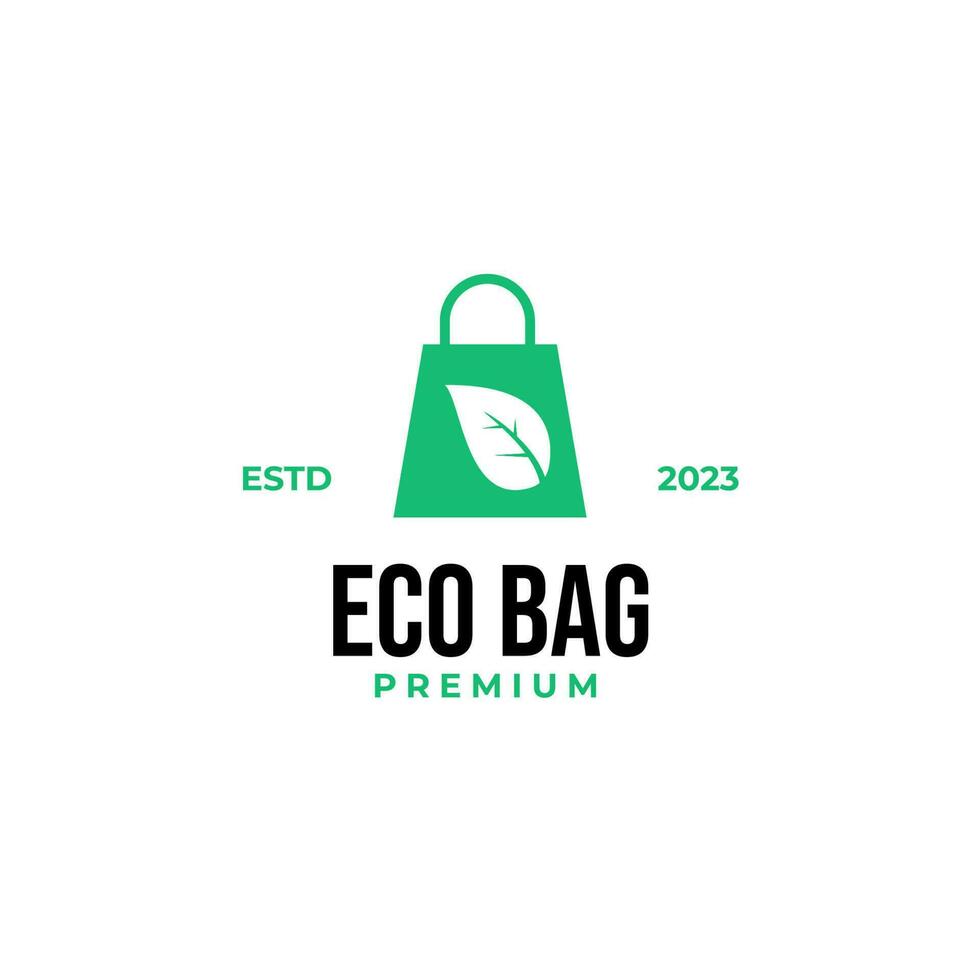 kreativ eco väska logotyp lämplig för företag design vektor illustration aning