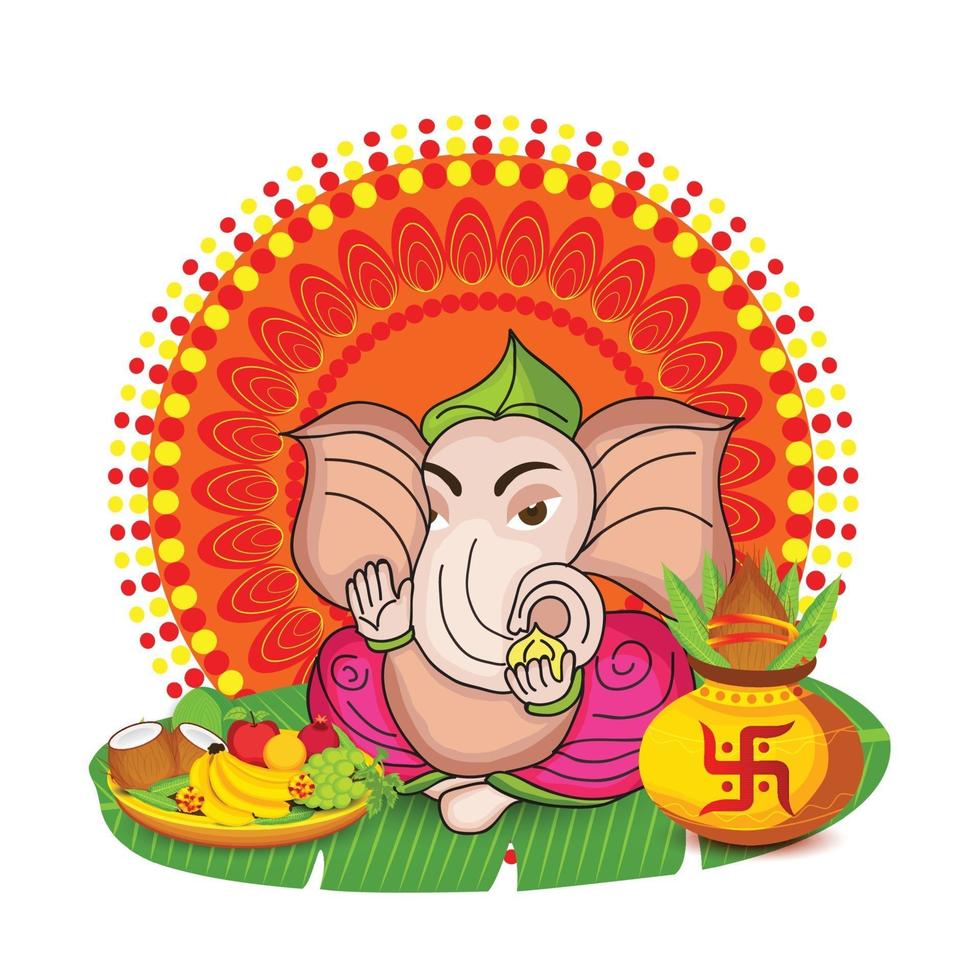 Happy Ganesh Chaturhi vektor