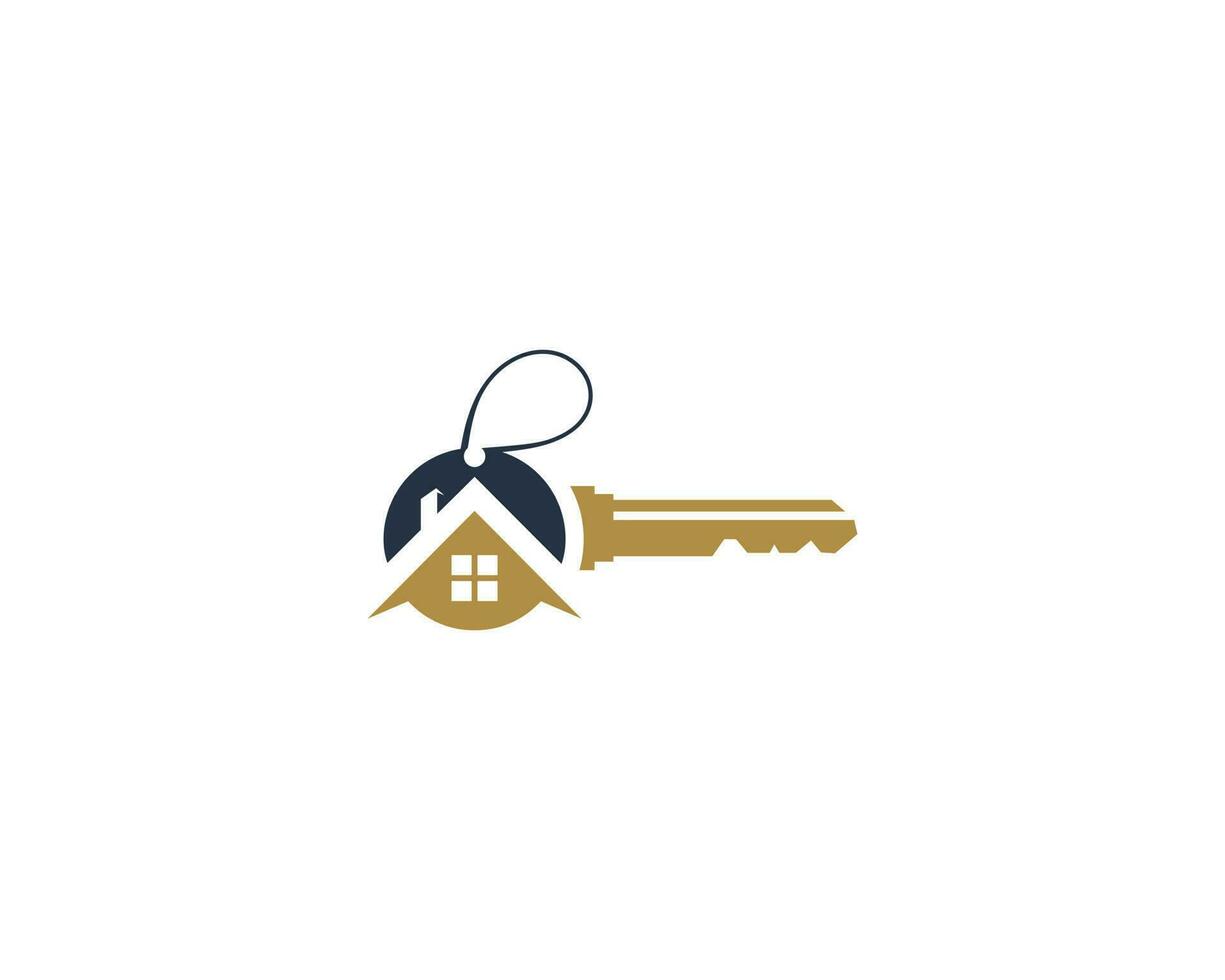 modern Schlüssel echt Nachlass Zuhause Logo Design einfach kreativ Vektor Illustration.