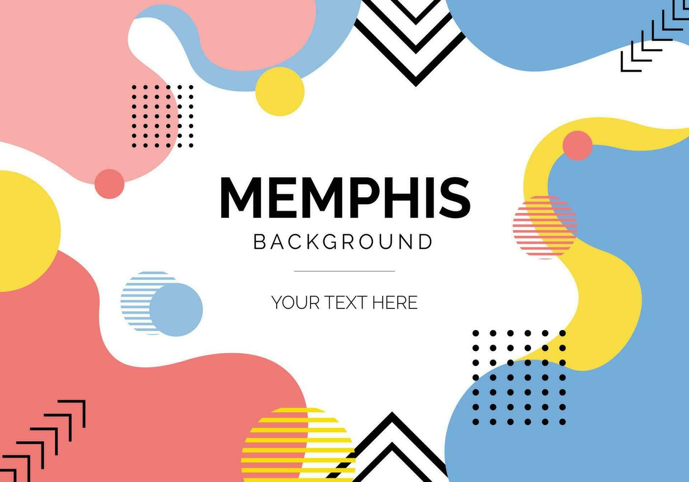 färgrik geometrisk bakgrund mall baner och memphis design med modern unik form vektor