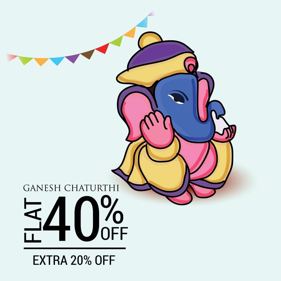 glad ganesh chaturhi 40 procent rabatt vektor