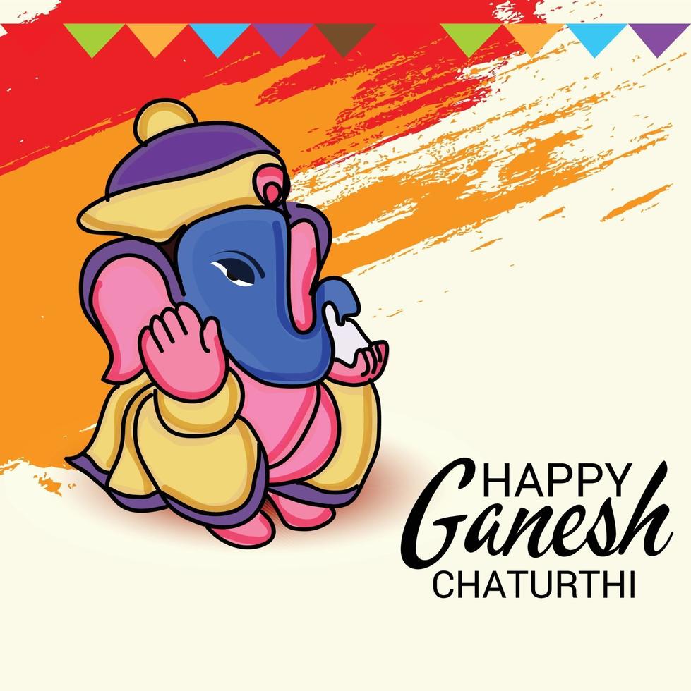 Happy Ganesh Chaturhi vektor