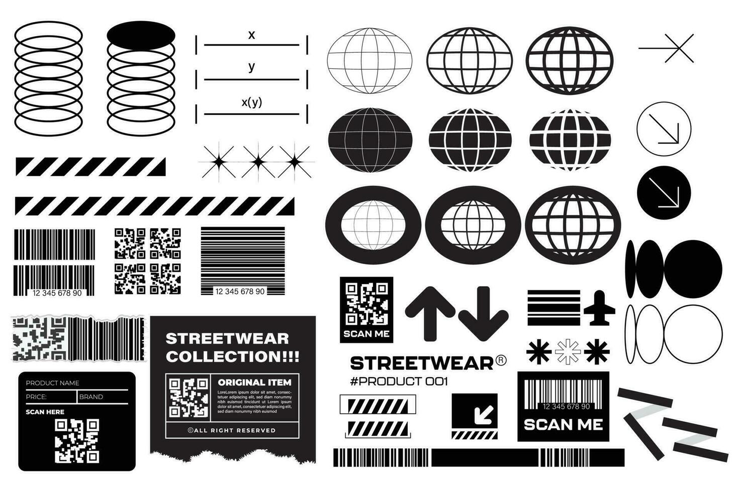 bunt av streetwear design element vektor