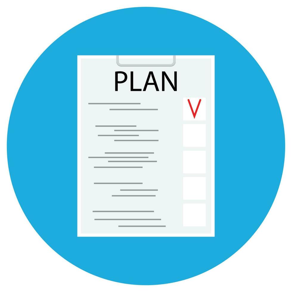påminnelse av planerad jobb. planen och strategi, företag planen projekt och planen ikon. vektor illustration