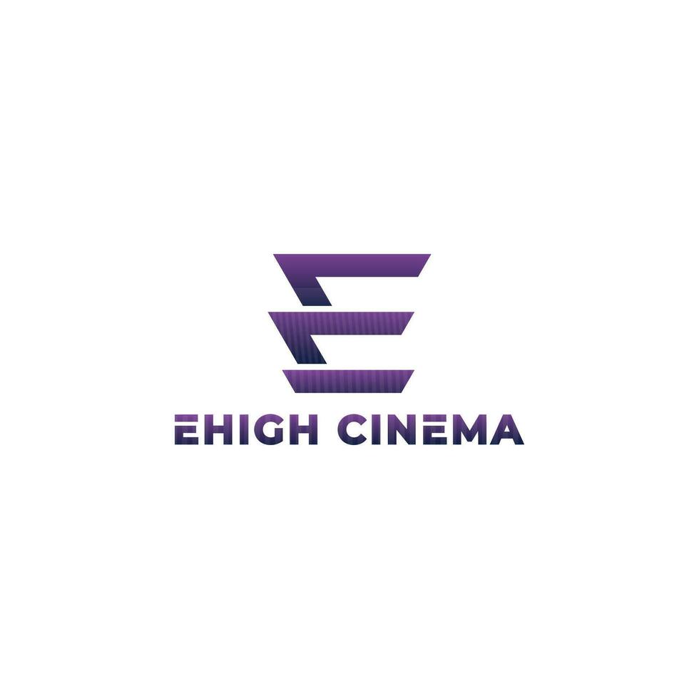 abstrakt Initiale Brief ec oder ce Logo im violett Farbe isoliert im Weiß Hintergrund. e Brief Logo Design Vorlage mit lila Farben. Veilchen Brief e zum das Video Produktion Studio Logo. vektor