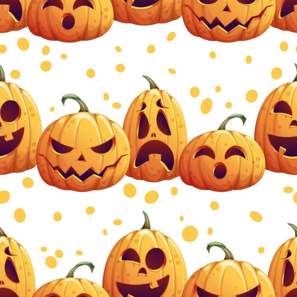 sömlös mönster med halloween pumpor.randiga bakgrund med Semester symbol för textilier, tapet, omslag papper, etc. vektor