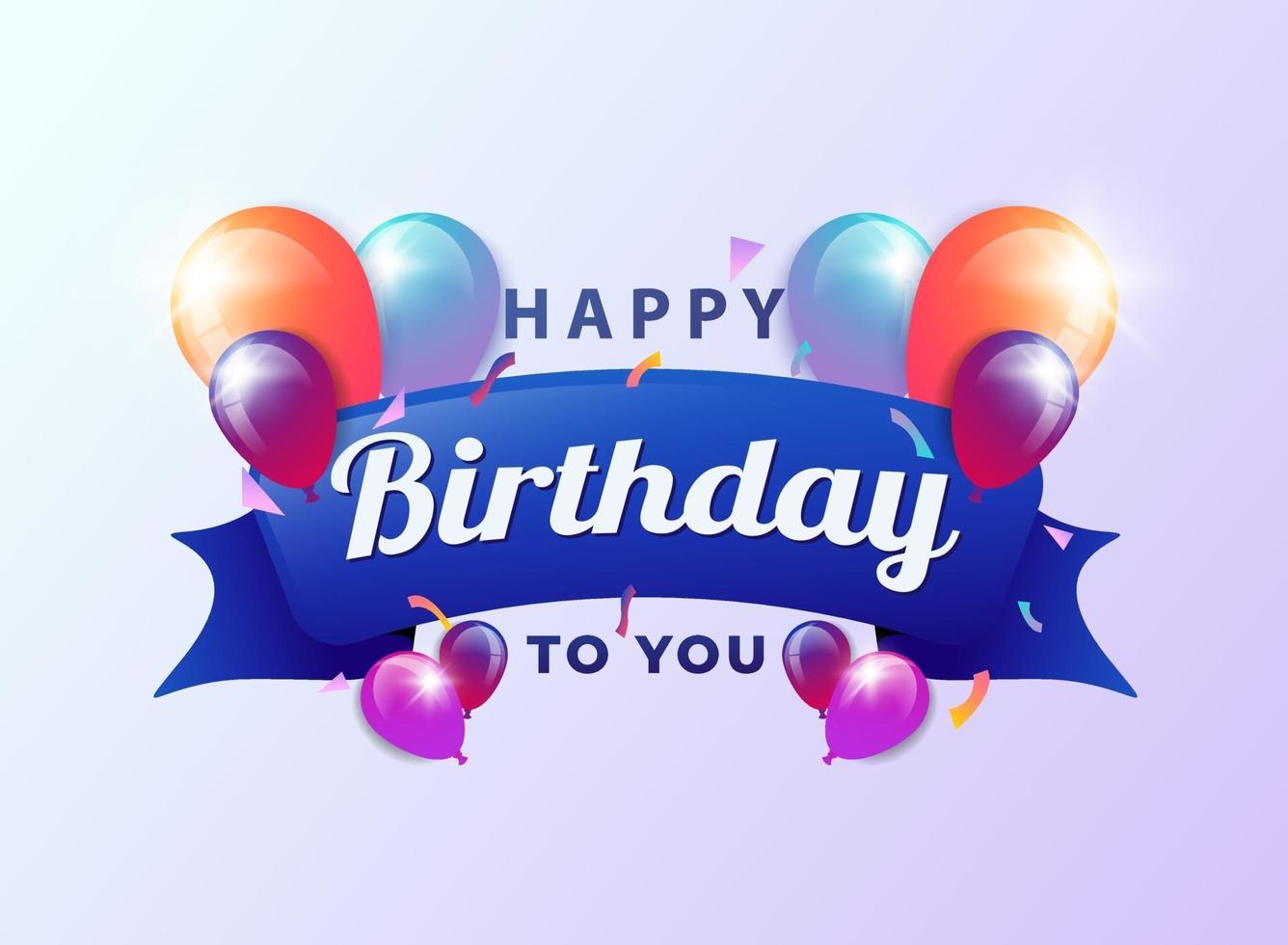 Grattis på födelsedagen försäljning firande design för gratulationskort vektor