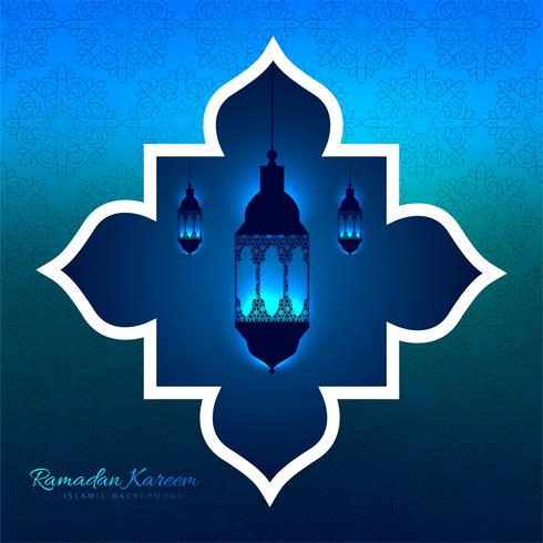 Hängender Laternenhintergrund Ramadan Kareems dekorativer vektor