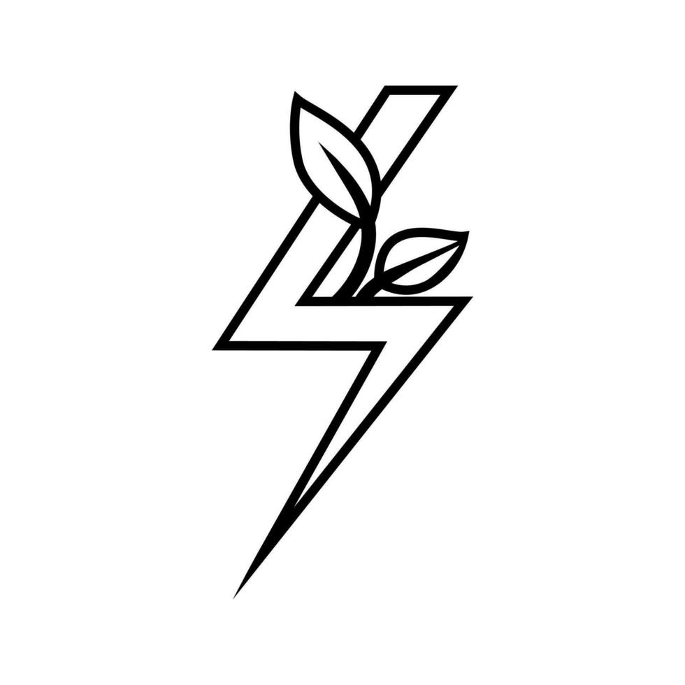 Grün Energie Vektor Symbol. Elektrizität Illustration Symbol. Leistung Zeichen oder Logo.