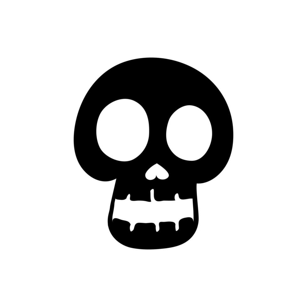 skalle vektor ikon. skelett illustration symbol. halloween tecken eller logotyp.