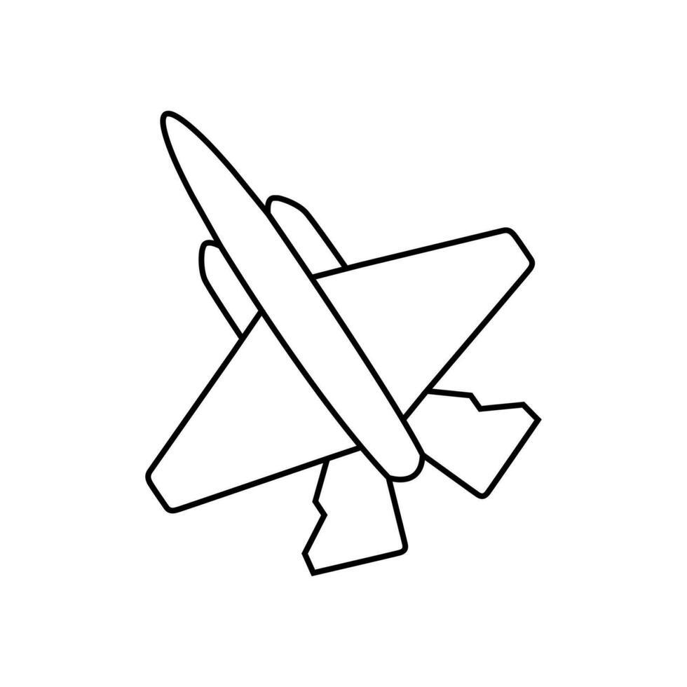 kämpe jet ikon vektor. luft tvinga illustration tecken. flyg symbol. vektor