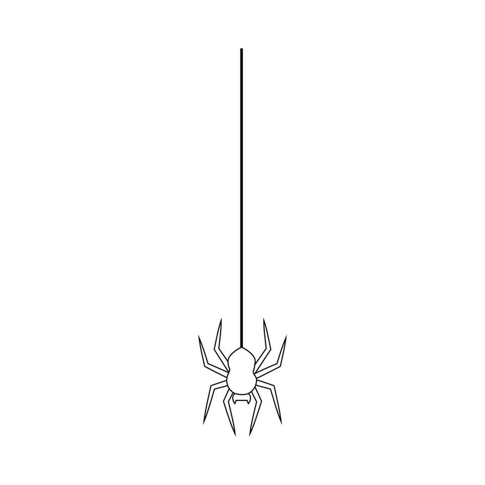 Spinne Symbol Vektor. Halloween Illustration unterzeichnen. Netz Symbol Spinnennetz Logo. vektor