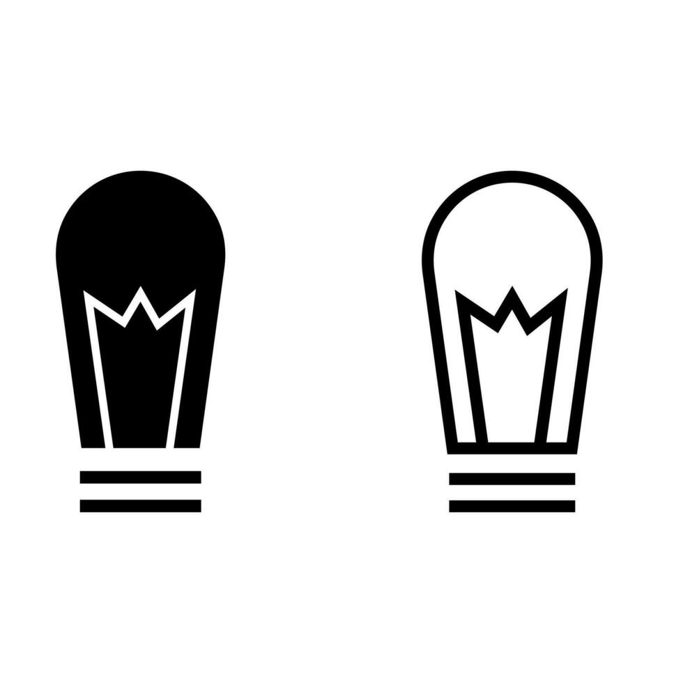 Glödlampa vektor ikon uppsättning. belysning illustration tecken samling. ljus symbol eller logotyp.