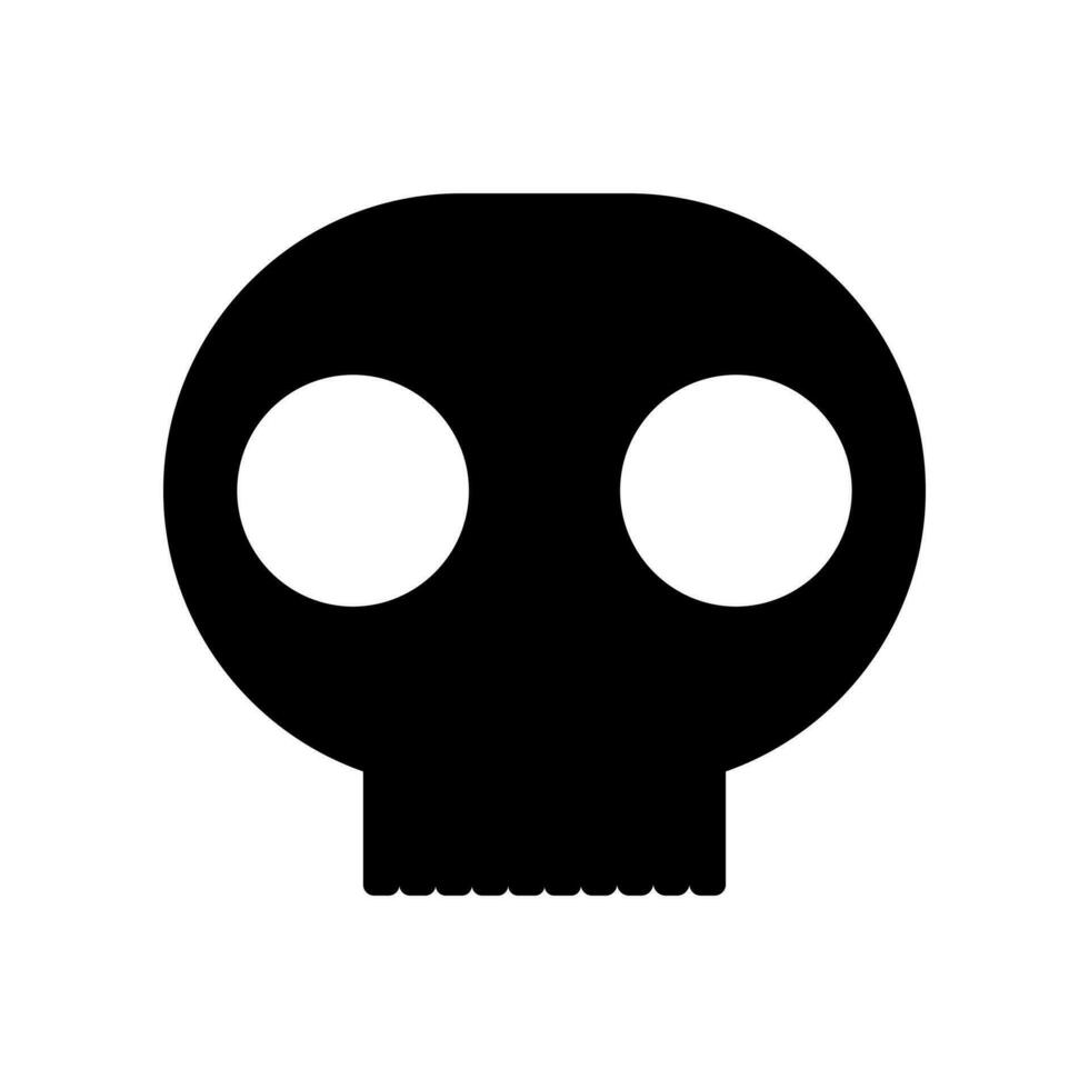 Schädel Vektor Symbol. Skelett Illustration Symbol. Halloween Zeichen oder Logo.