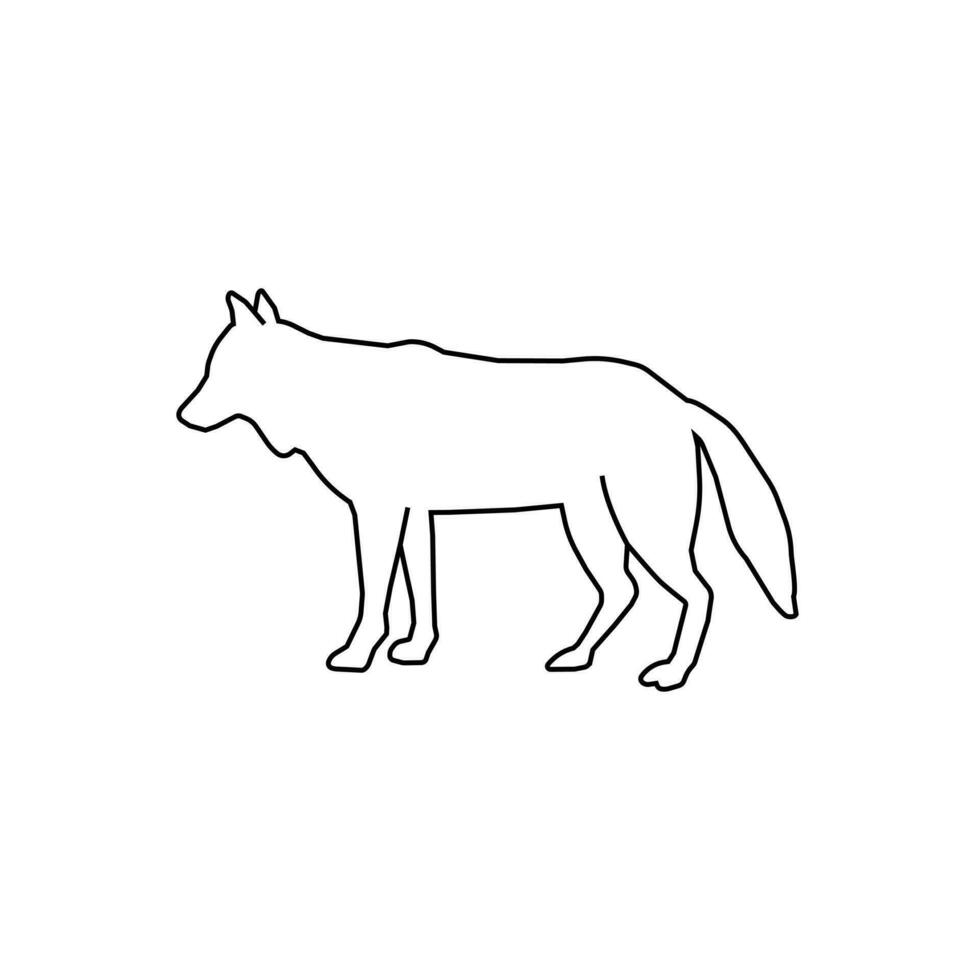 Varg ikon vektor. djur illustration tecken. Varg tjuter symbol. vektor