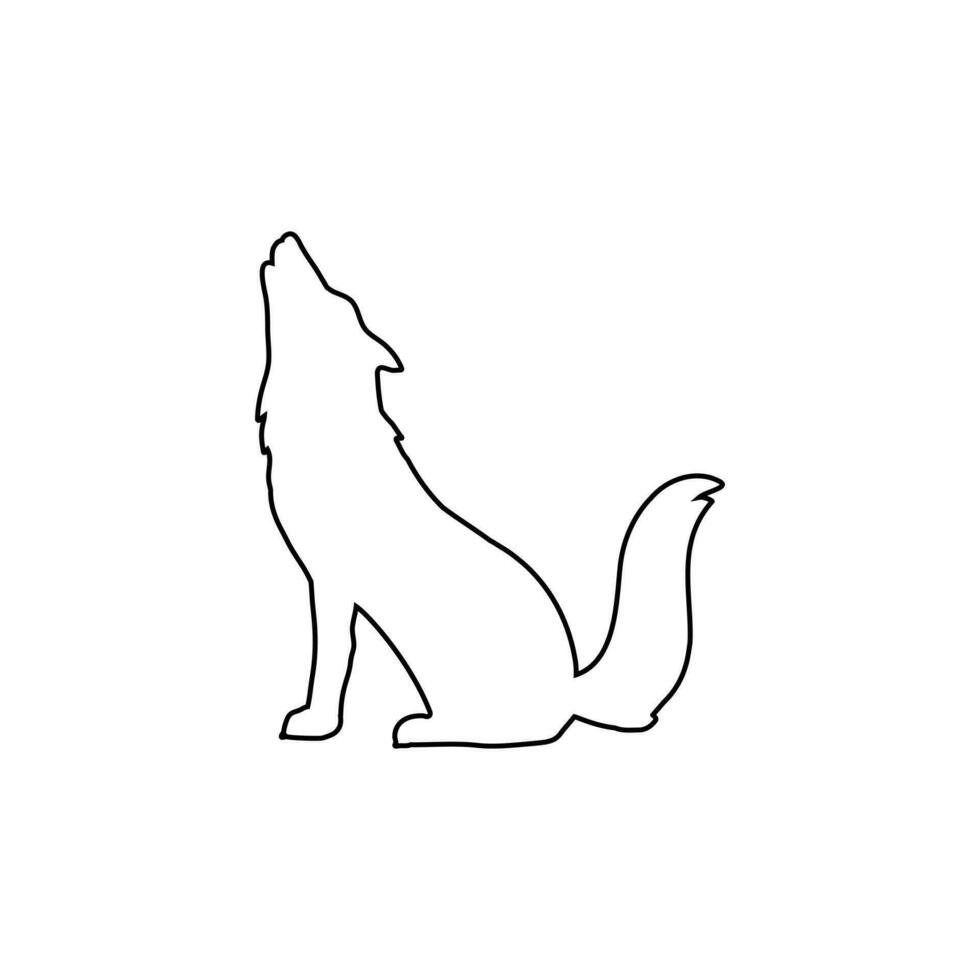 Wolf Symbol Vektor. Tiere Illustration unterzeichnen. Wolf heult Symbol. vektor