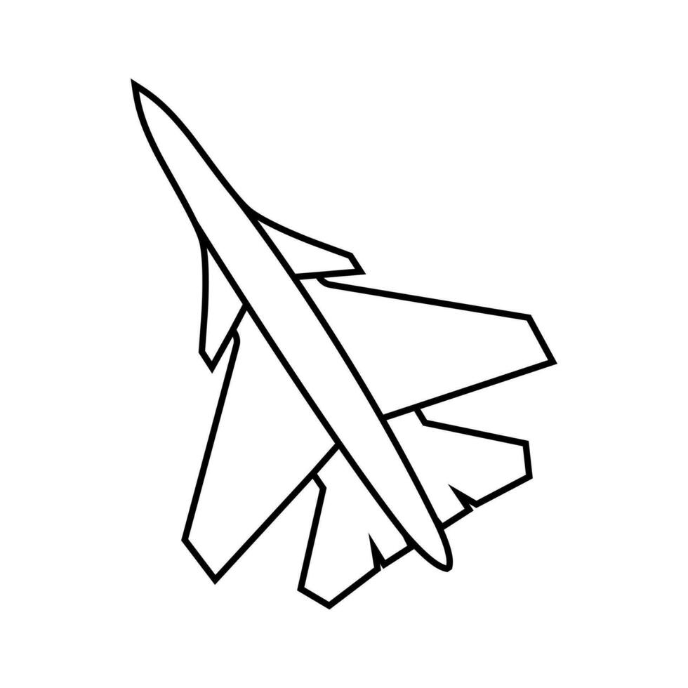 Kämpfer Jet Symbol Vektor. Luft Macht Illustration unterzeichnen. Luftfahrt Symbol. vektor