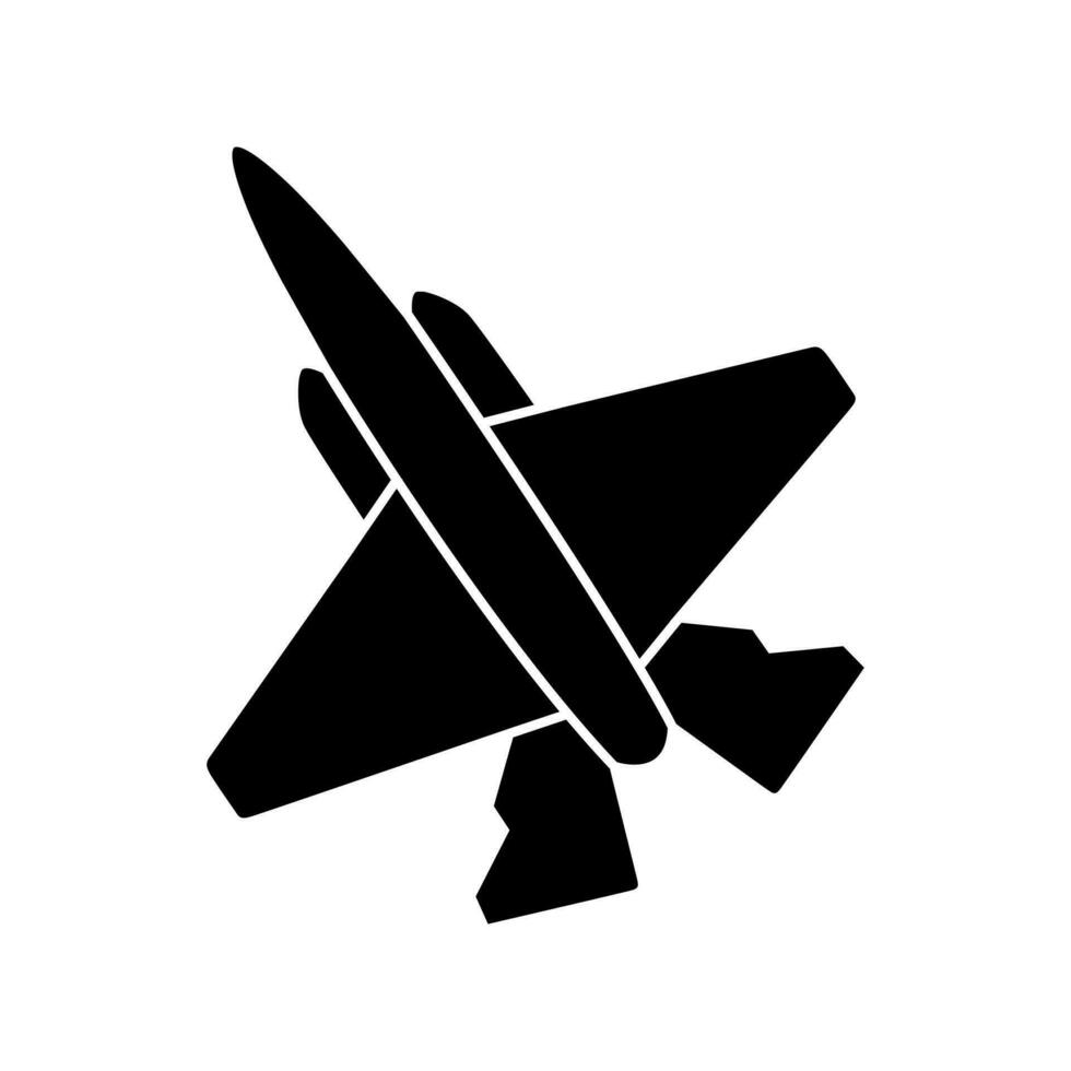 kämpe jet ikon vektor. luft tvinga illustration tecken. flyg symbol. vektor