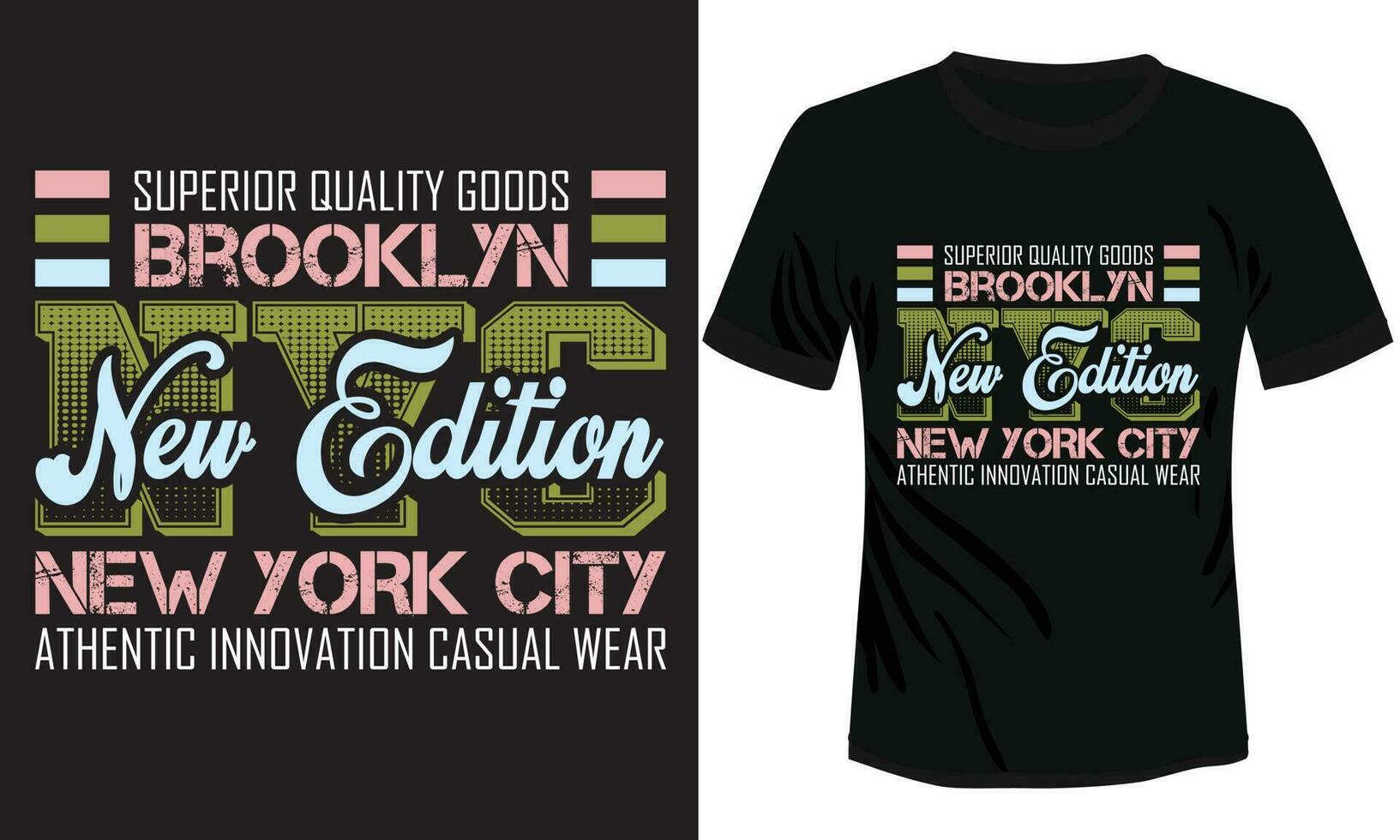 nyc Typografie T-Shirt Design Vektor Illustration