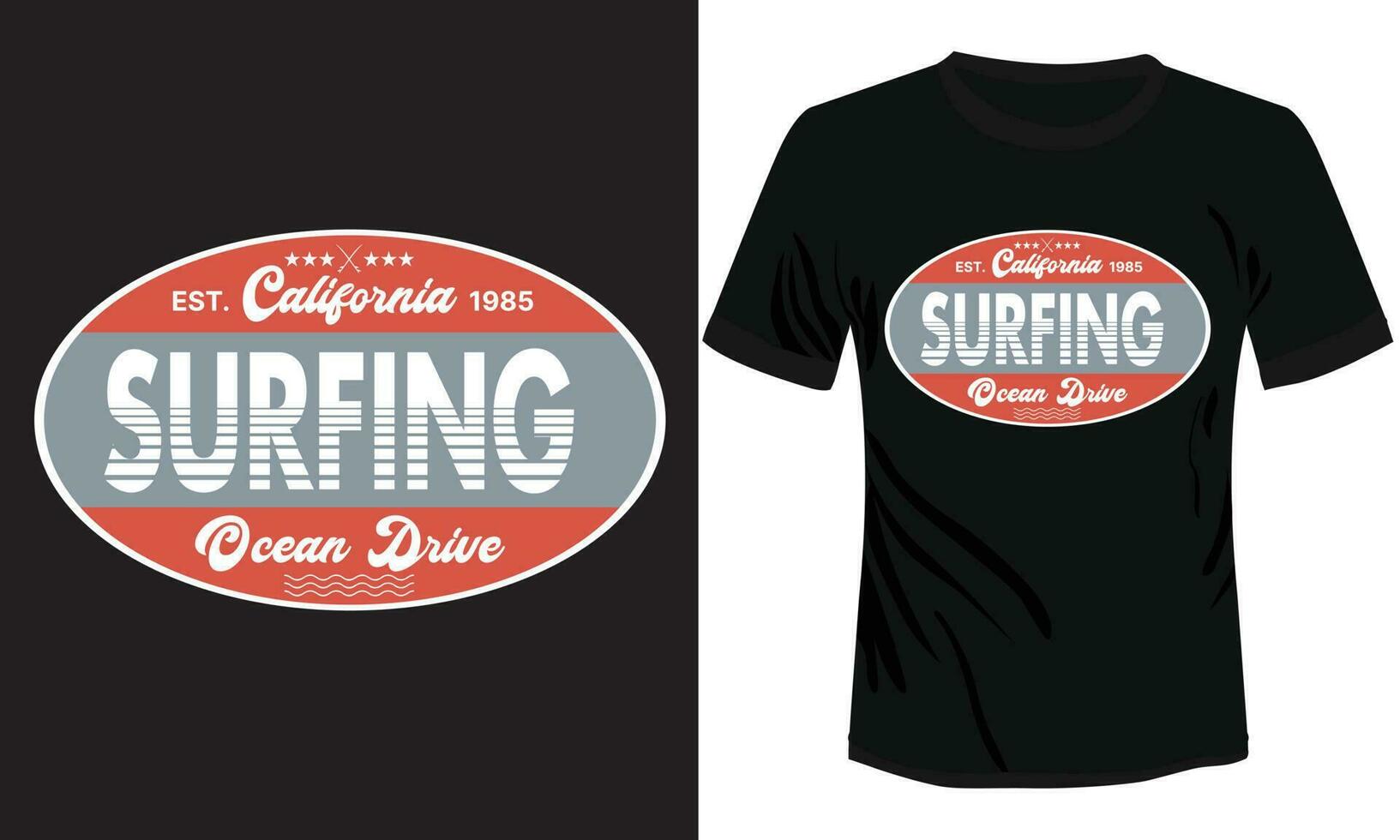 surfing t-shirt design vektor illustration