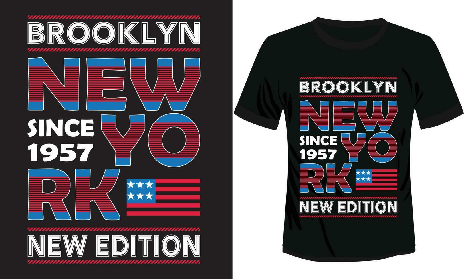 brooklynn ny york mordan mode t-shirt design vektor