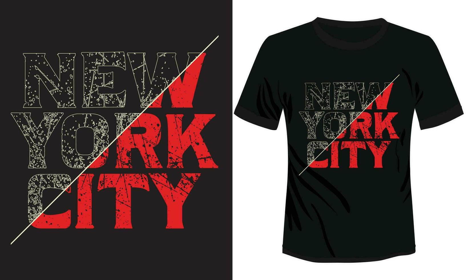 Neu York Stadt Typografie T-Shirt Design Vektor Design