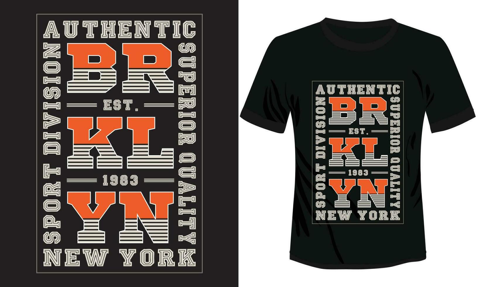 Vektor Illustration von nyc städtisch Brooklyn T-Shirt Vektor Design, nyc T-Shirt alt Stil