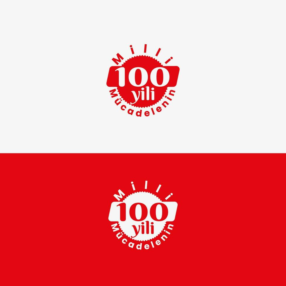 100 Jahre Logo. Vektor Illustration von 100 Jahr alt rot Türkisch Flagge und Atatürk. Silhouette Zeichnung auf das Pferd und das Türkisch Flagge im das 100 Jubiläum. kostenlos Vektor