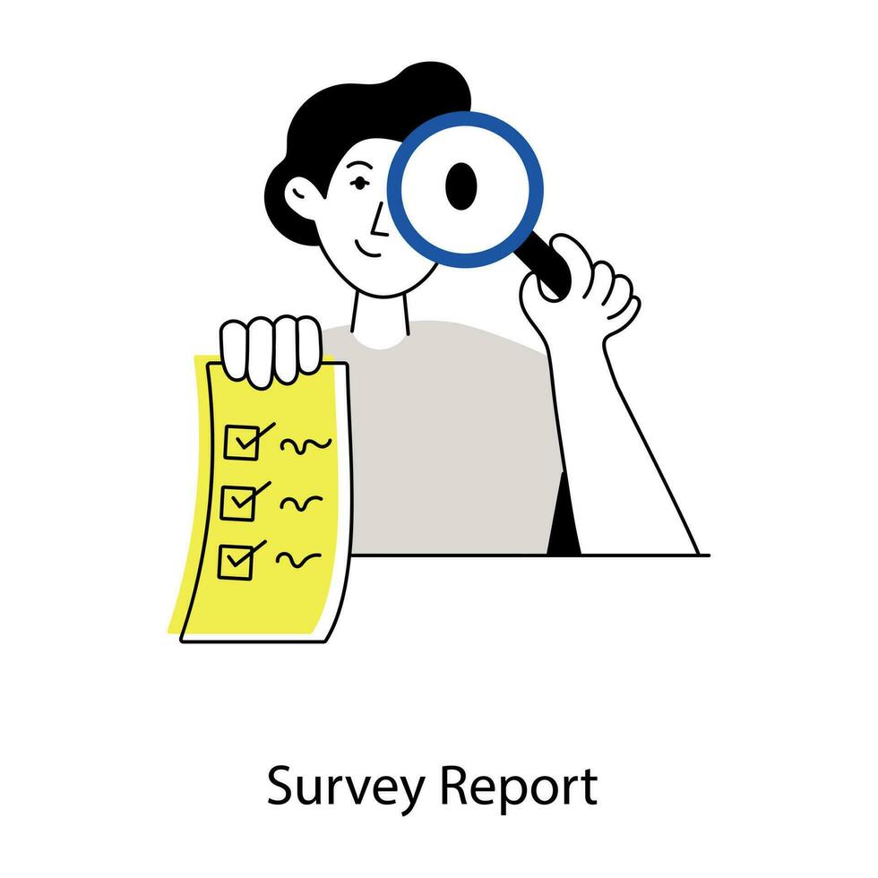 trendig undersökning Rapportera vektor
