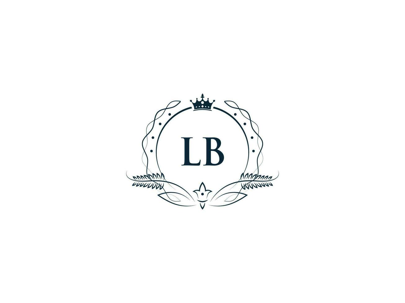 feminin Pfund Luxus Krone Logo, minimalistisch Pfund bl Logo Brief Vektor Kunst