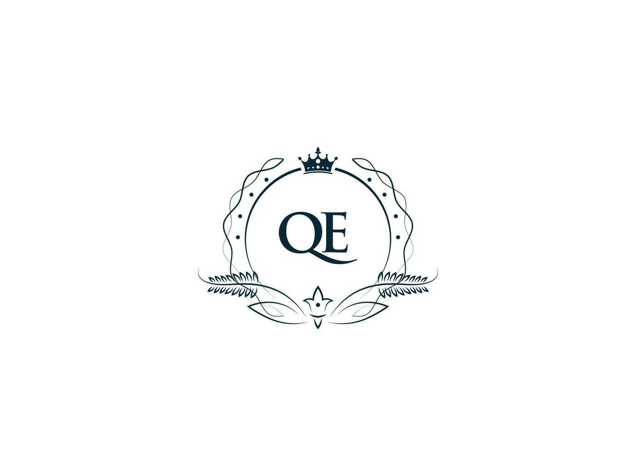 Prämie königlich Krone qe Logo, einzigartig Brief qe Gl Logo Symbol Vektor Bild Design