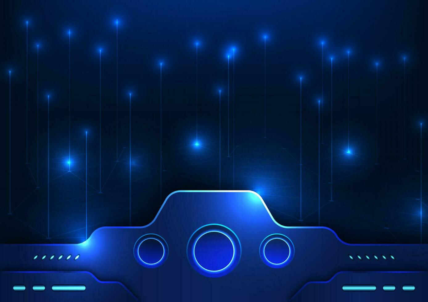 modern teknologi kontrollera skärm bakgrund den är en skärm lämplig för använder sig av teknologi, spel, rymdskepp, lyx, modern, och Begagnade som en affisch eller bakgrund. betona de använda sig av av mörk blå toner. vektor