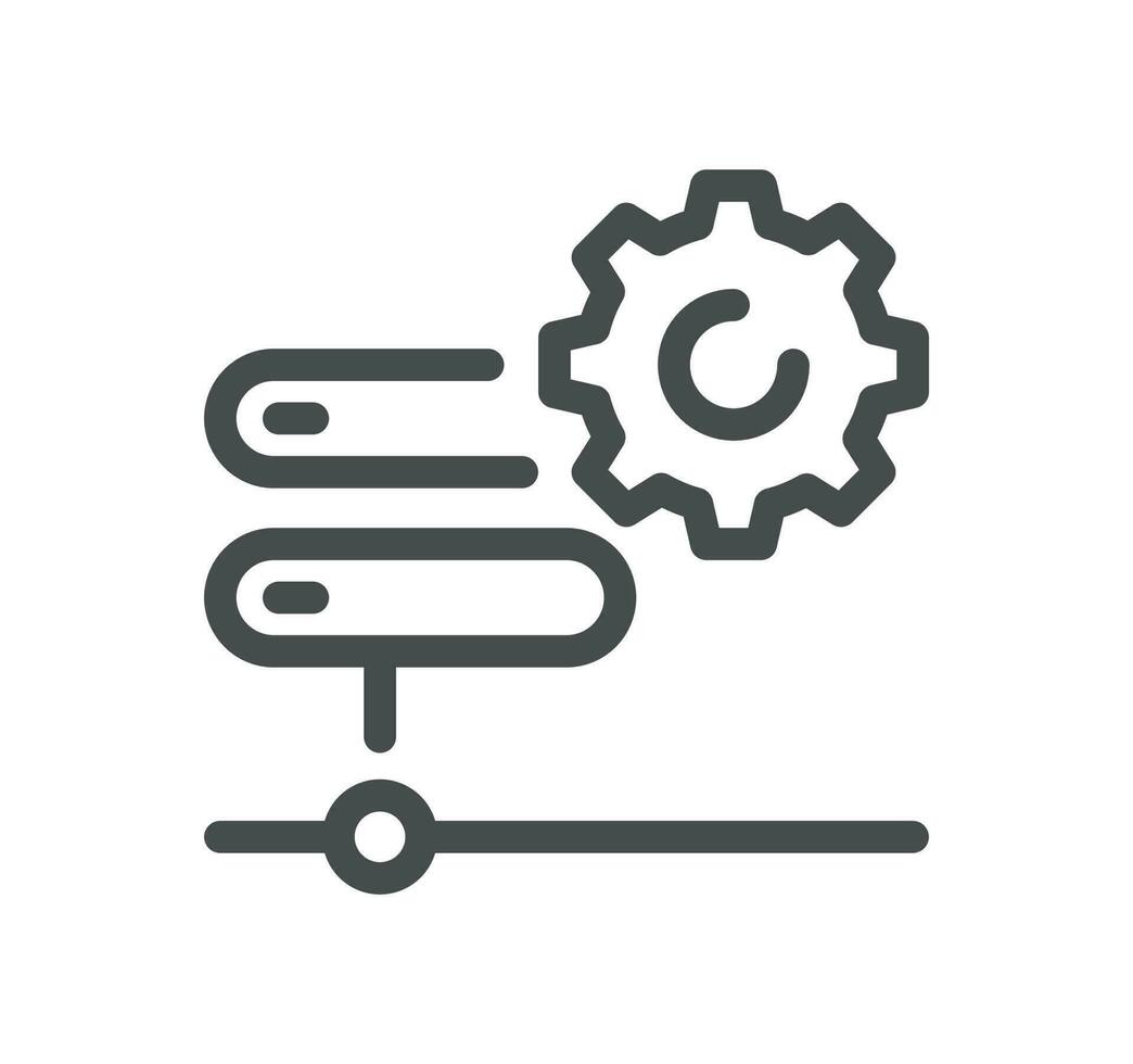 Daten Analyse verbunden Symbol Gliederung und linear Vektor. vektor