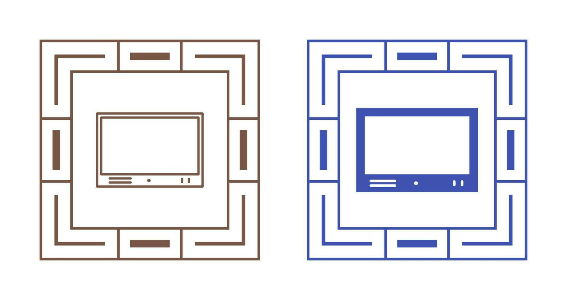 Vektorsymbol für Fernseher vektor