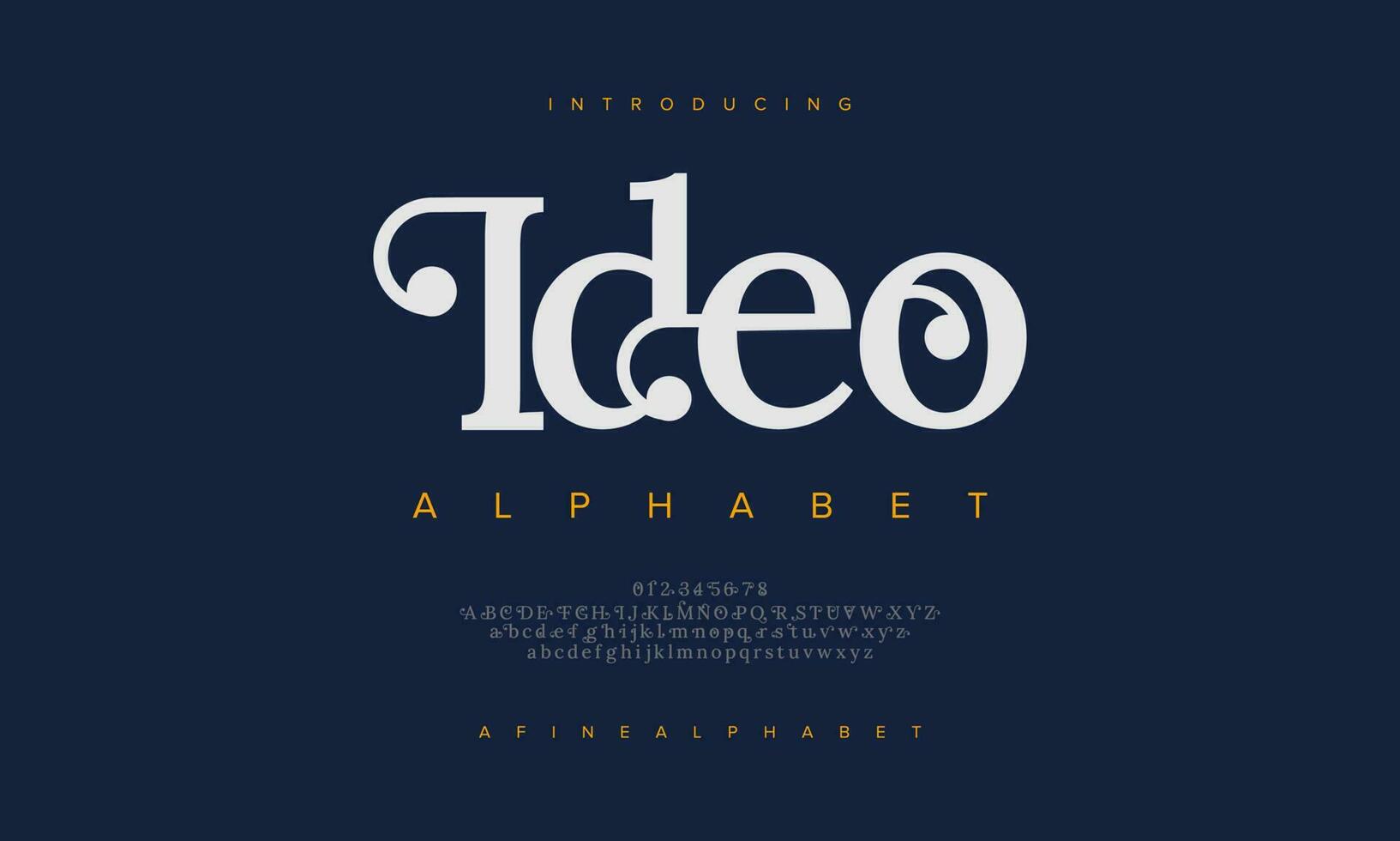 ideo abstrakt digital teknologi logotyp font alfabet. minimal modern urban typsnitt för logotyp, varumärke etc. typografi typsnitt versal små bokstäver och siffra. vektor illustration