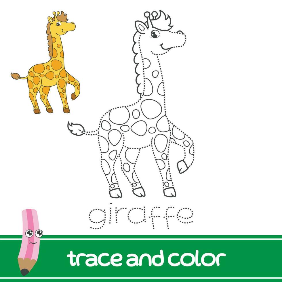 Spur und Farbe Giraffe vektor