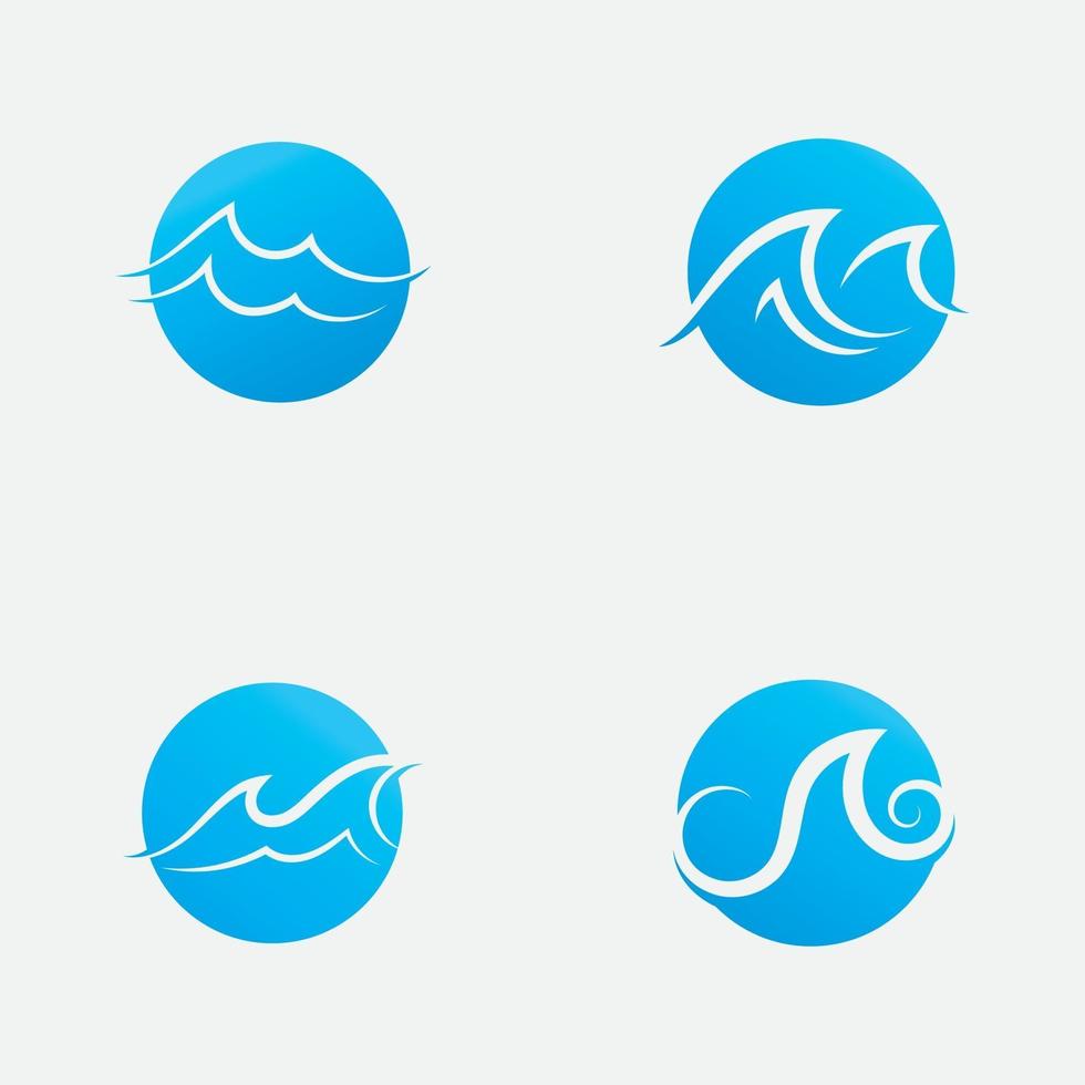 vatten våg logo design vektor mall