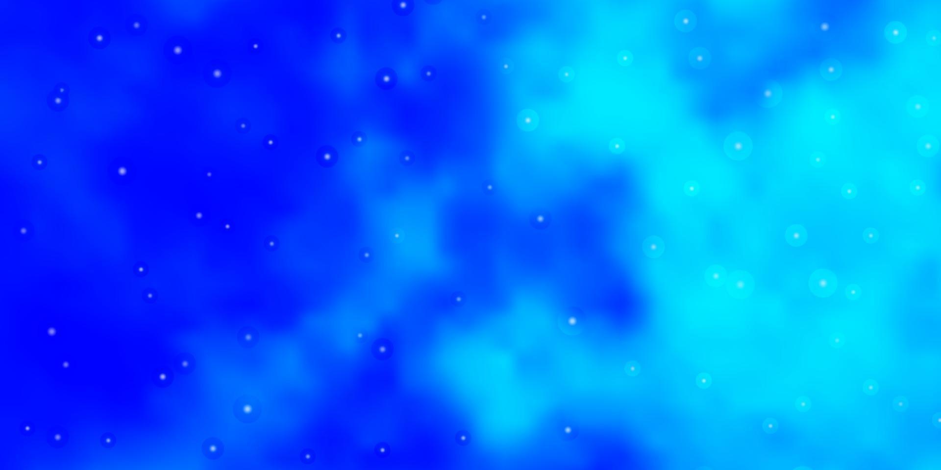 ljusblå vektormall med neonstjärnor. vektor