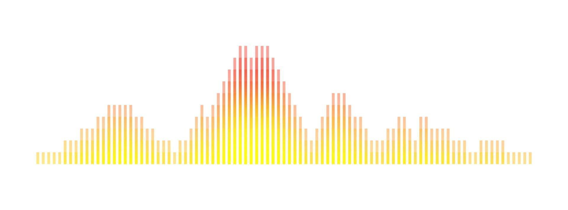 abstrakt ljudvåg visualisering teknik ljudspelare equalizer musik och röst digital signal koncept ledde grafisk dj beat spektrum lager vektorillustration vektor